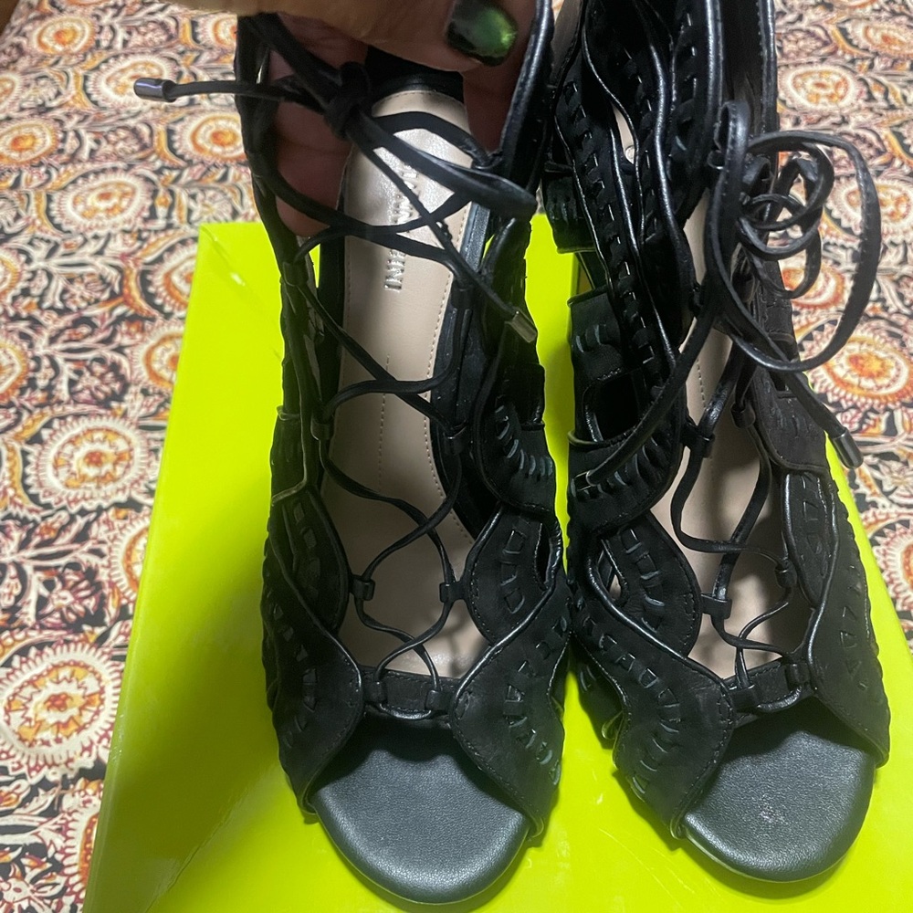 Elegant Black Lace-Up Women's Shoes